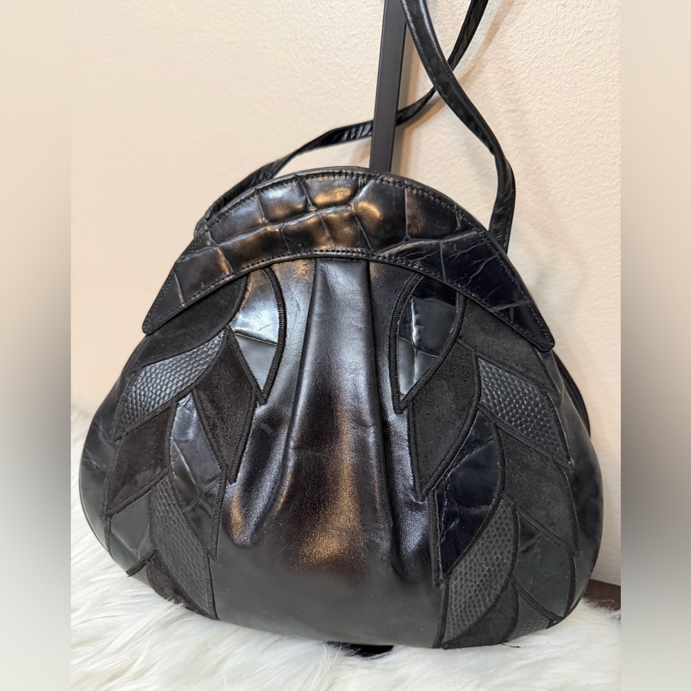 Susan GAIL VINTAGE GENUINE SNAKE BELLIDO CROSSBODY HANDBAG - Picture 2 of 11